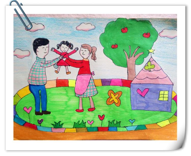 幼儿园家庭画简易图片